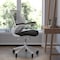 Flash Furniture Black Mesh Mid-Back Task Chair with Roller Wheels BL-X-5M-WH-BK-RLB-GG - alternate 1